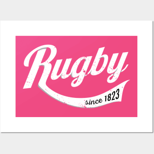 Cool rugby logo distressed Posters and Art